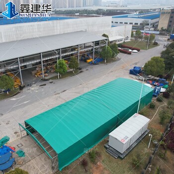 户外餐饮推拉蓬厂房大型雨蓬提供测量施工安装服务