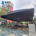 車間廠房通道懸空推拉蓬雙軌道懸空推拉棚靠墻體增加水槽