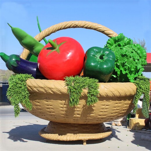 仿真彩绘水果蔬菜雕塑定制