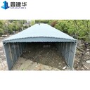 工廠移動(dòng)倉(cāng)庫(kù)篷大型鋼架結(jié)構(gòu)軌道伸縮雨蓬抗風(fēng)7-8級(jí)