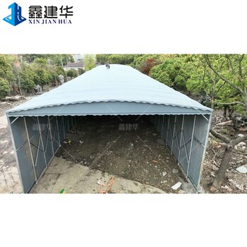 車間廠房通道懸空推拉蓬工廠懸空伸縮雨棚鑫建華