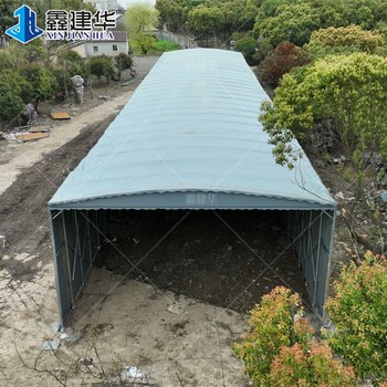 架空型电动伸缩雨棚大型电动推拉棚抗风7-8级