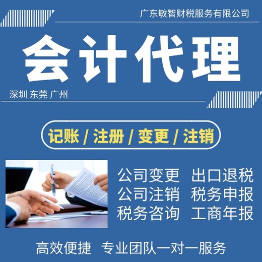 广州南沙公司代理记账记账报税,公司税务注销,工商注册代办