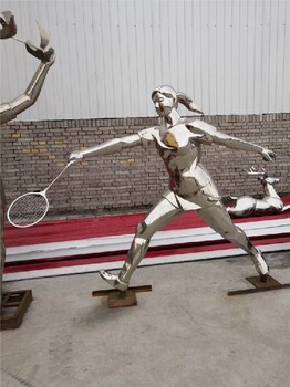 大门不锈钢体育运动人物雕塑定做