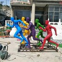 路口不銹鋼體育運動人物雕塑銷售