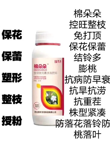 棉花棉朵朵棉花葉面肥業(yè)務(wù)員棉花整枝塑形免打頂劑