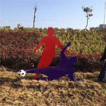 鏤空不銹鋼體育運動人物雕塑定制