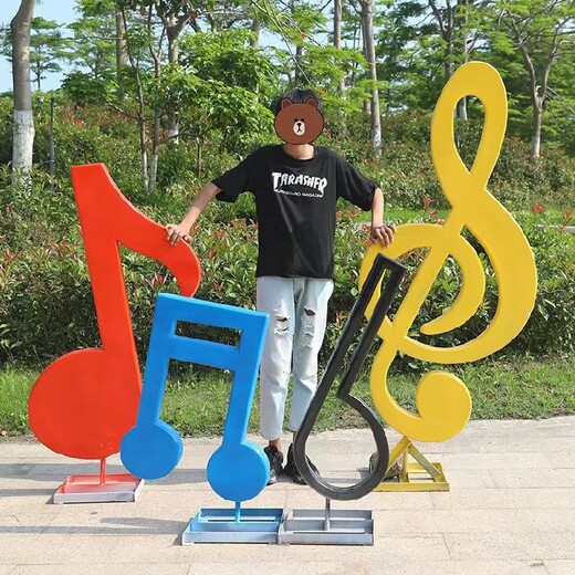 銷售不銹鋼音符雕塑擺件
