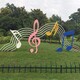 不銹鋼音符雕塑工廠圖