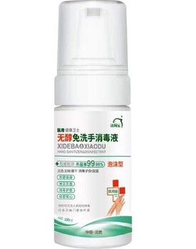 廠家批發(fā)洗得寶季銨鹽無醇免洗消毒洗手液100ml泡沫型