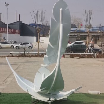 不銹鋼仿真羽毛雕塑制作廠家