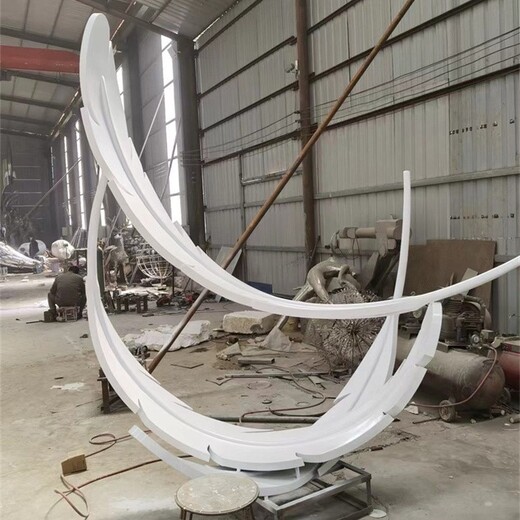 不銹鋼抽象羽毛雕塑價格