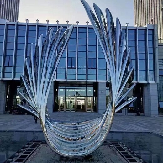 不銹鋼抽象風尾雕塑抽象不銹鋼雕塑制作加工廠