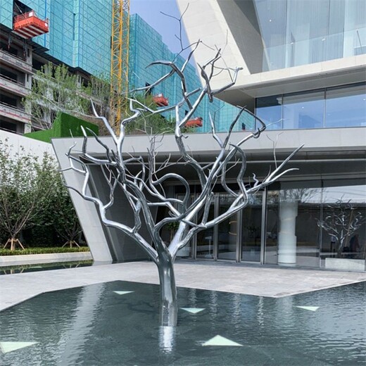 公园不锈钢抽象树景观雕塑模型