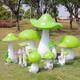 公园玻璃钢蘑菇雕塑摆设图