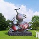 公園玻璃鋼葫蘆雕塑圖
