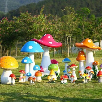 農(nóng)業(yè)園區(qū)玻璃鋼蘑菇雕塑裝飾