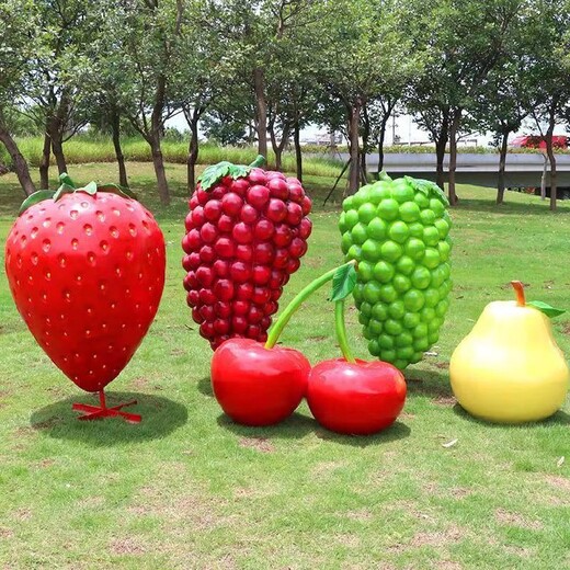 玻璃钢草莓雕塑工艺品水果雕塑