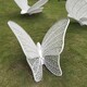 仿真不锈钢发光蝴蝶雕塑工艺品图