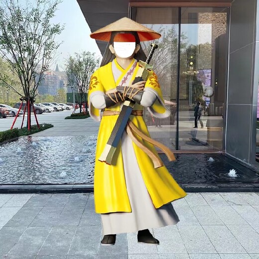 定做拍照空臉雕塑擺件