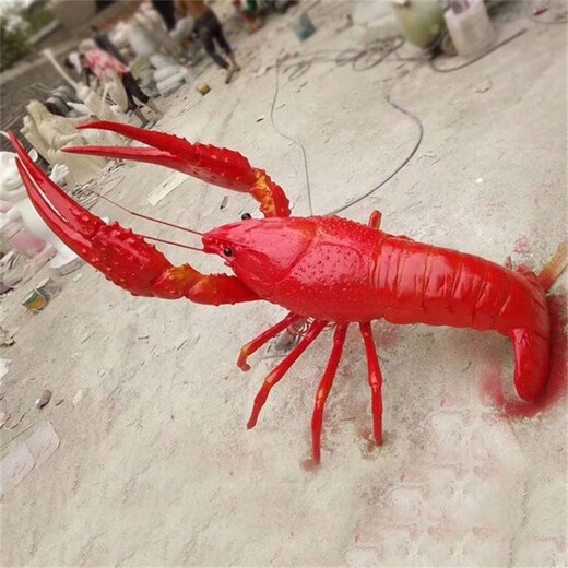 戶外玻璃鋼小龍蝦雕塑工藝品