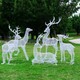 不锈钢丝鹿雕塑，镂空动物雕塑定制厂家展示图
