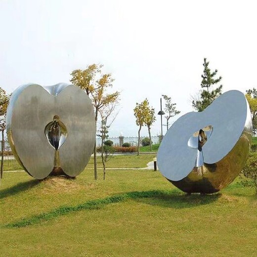 大型不锈钢苹果雕塑生产厂家