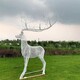 不锈钢丝鹿雕塑图