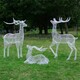 生产不锈钢丝鹿雕塑，镂空动物雕塑厂家展示图