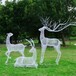 制作不锈钢镂空编织鹿雕塑摆件
