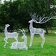 不锈钢镂空动物雕塑图