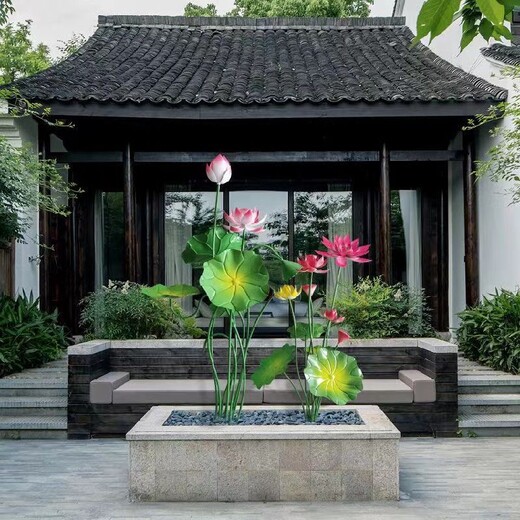 大型不銹鋼蓮花雕塑藝術品
