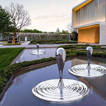 生产不锈钢抽象水滴雕塑工艺品