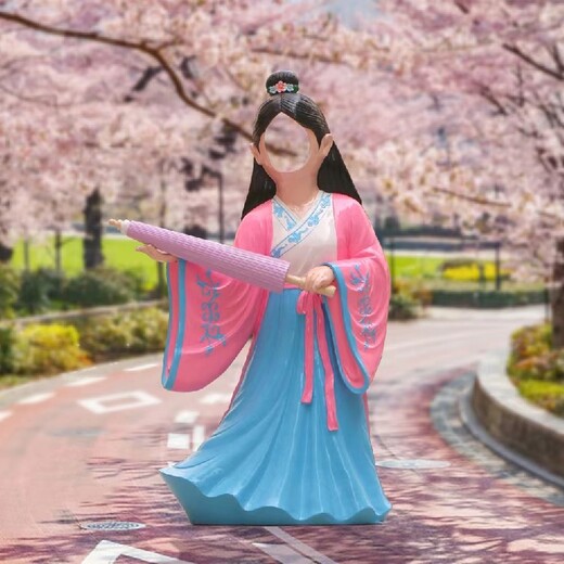 無(wú)臉拍照空臉雕塑廠家