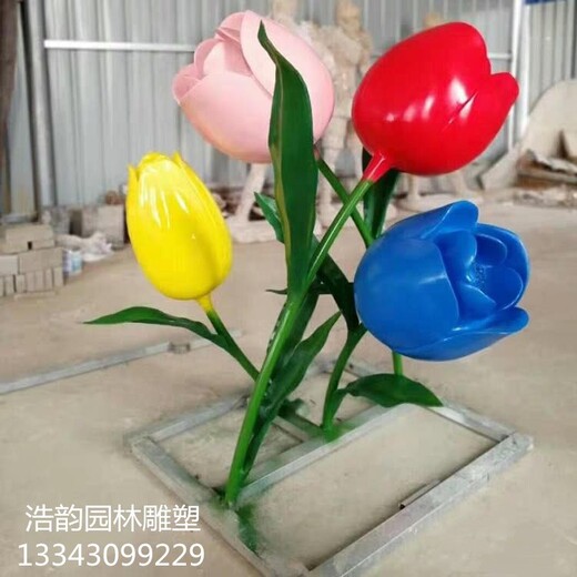 不銹鋼鏡面花朵雕塑定做廠家
