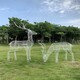 不锈钢丝鹿雕塑，镂空动物雕塑定制展示图