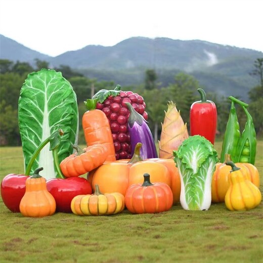 定做大型玻璃钢蔬菜水果雕塑景观小品