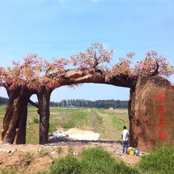 宣城大型景觀大門生態(tài)園假樹大門制作廠家-造型優(yōu)美工期短