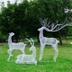 定制不锈钢丝鹿雕塑，镂空动物雕塑工艺品原理图
