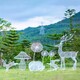不锈钢丝鹿雕塑，镂空动物雕塑定制原理图