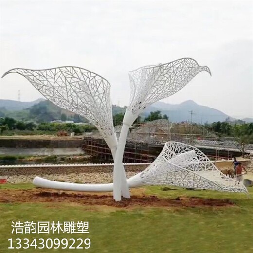 大型不銹鋼花朵雕塑模型