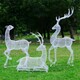 不锈钢丝鹿雕塑，镂空动物雕塑定制厂家产品图