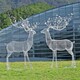 加工不銹鋼鏤空動物雕塑圖