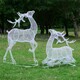 不锈钢丝鹿雕塑，镂空动物雕塑定制厂家图