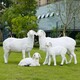 树脂绵羊雕塑图