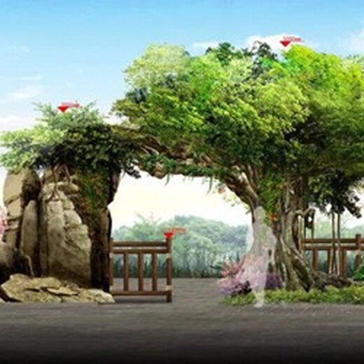 恩施假山假樹門頭設(shè)計