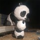 大型不锈钢熊猫雕塑图