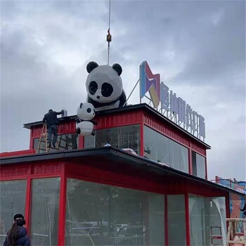 湖南玻璃钢大熊猫雕塑