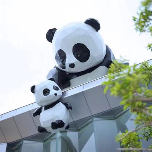 贵州玻璃钢大熊猫雕塑