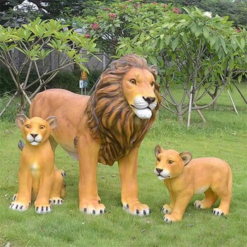 大型玻璃鋼獅子雕塑